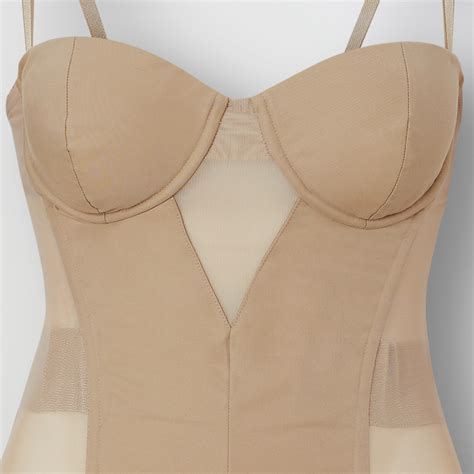 burberry mesh panel detail cotton bodice|Burberry Ladies Pale Honey Mesh Panel Detail Cotton Bodice.